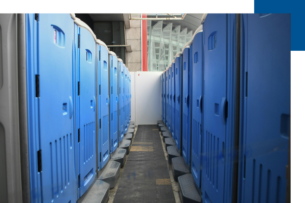 Blue Portable Bathroom Units
