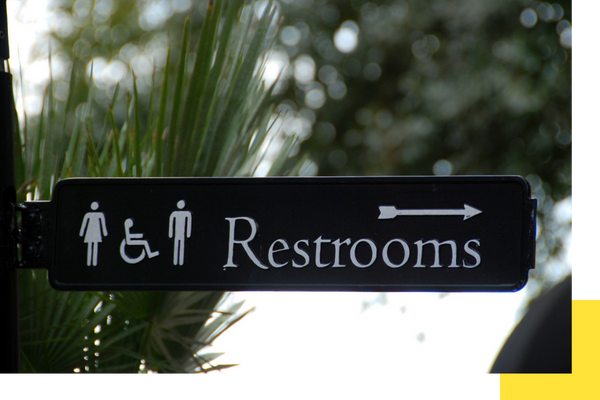 Restroom Sign Outdoors
