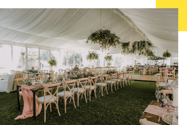 indoor/outdoor wedding