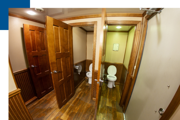 luxury portable restroom interior