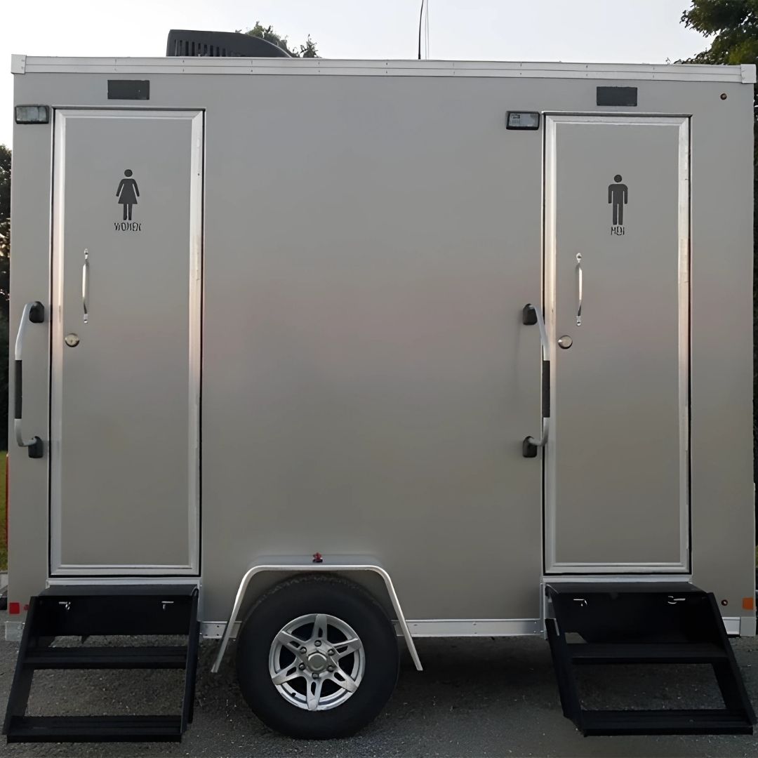 Luxury restroom trailer.