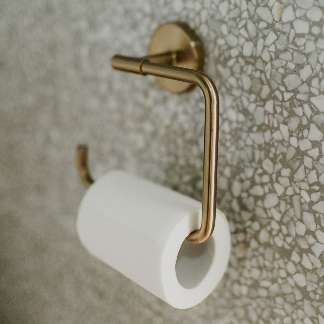 Toilet paper holder.