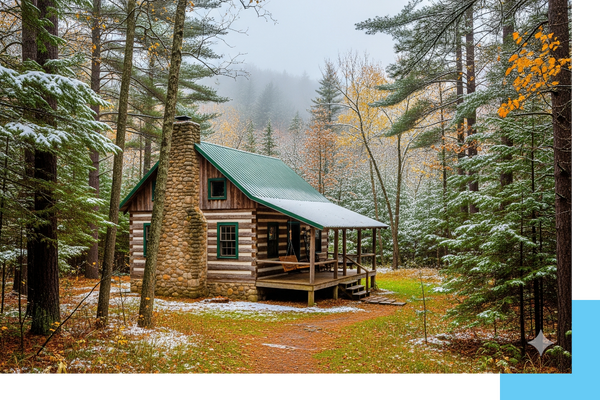 Cabin the the wilderness.