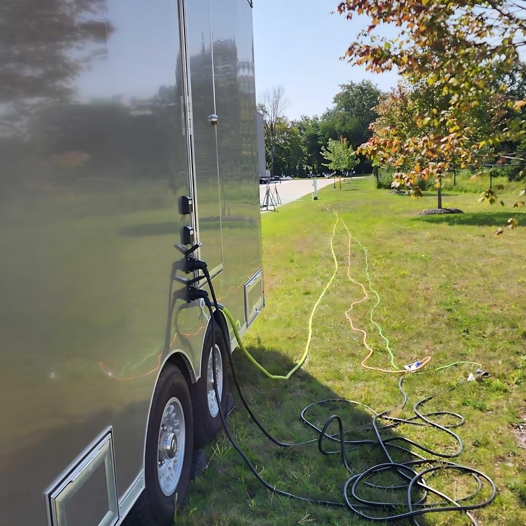 Luxury restroom trailer.