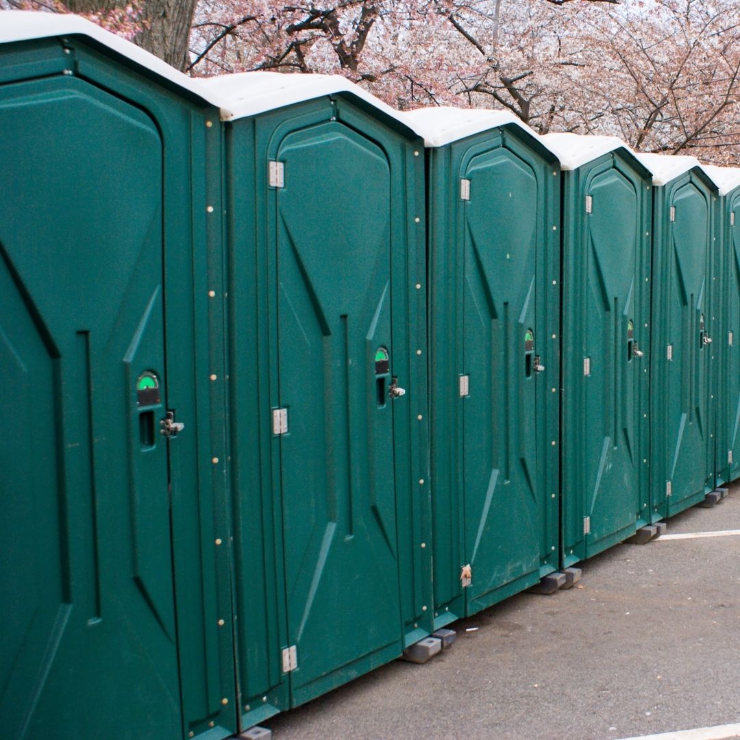 Portable toilets.
