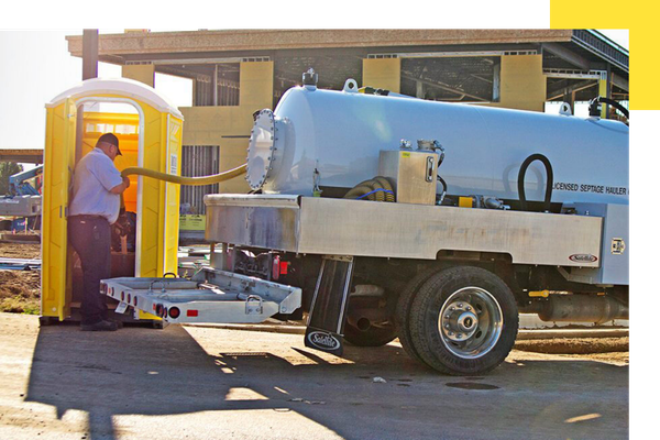 Jons to Go employee septic cleaning